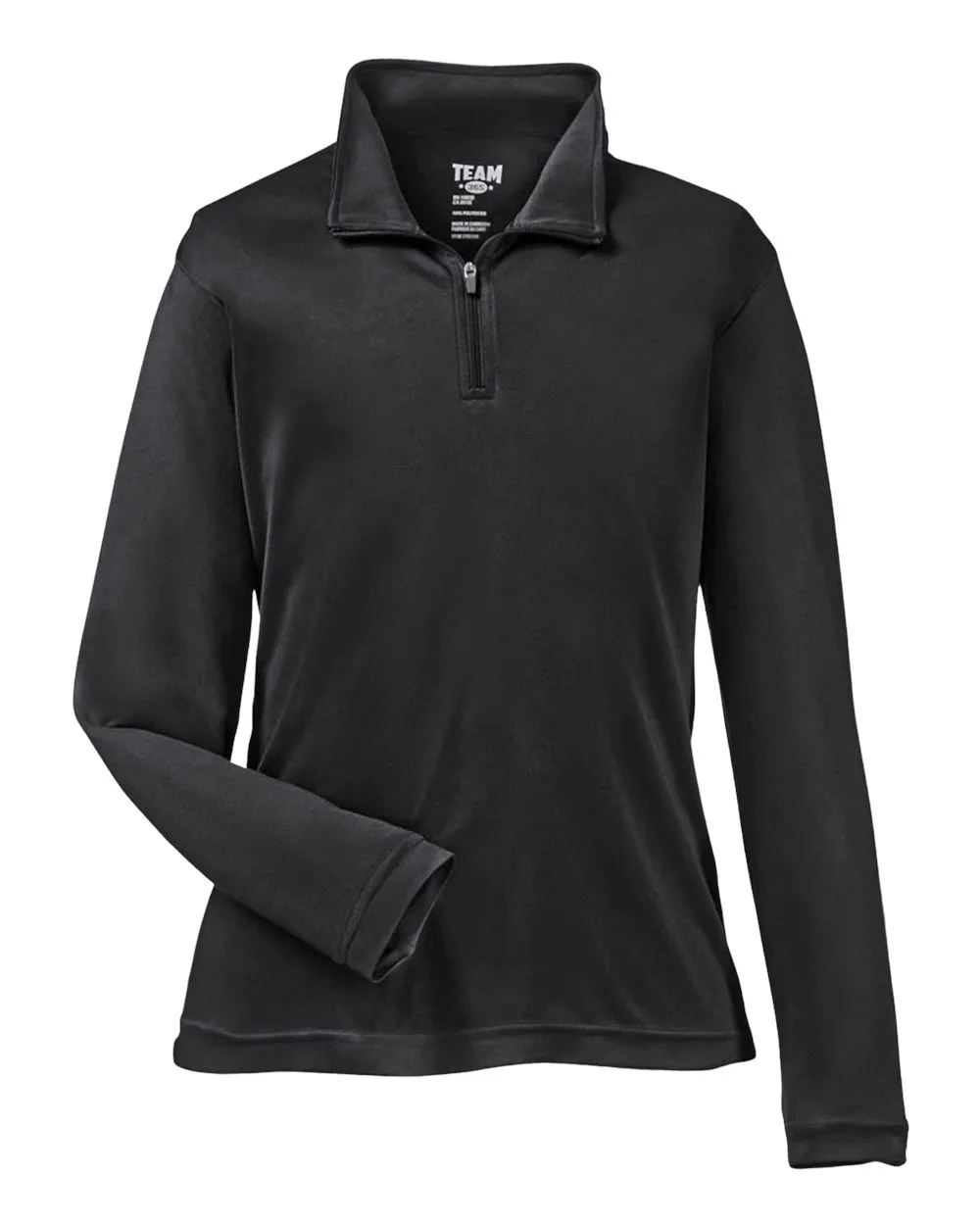 Team 365 TT31Y Youth Zone Performance Quarter-Zip Pullover — blank garment, front view