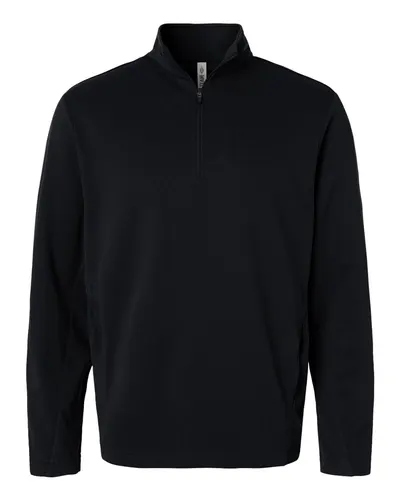 Team 365 TT401 Unisex Squad Cadet Quarter-Zip Tech Fleece Pullover — blank fleece pullover, front view