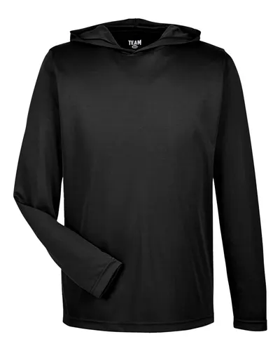 Team 365 TT41 Men's Zone Performance Hooded T-Shirt — blank hooded sweatshirt, front view