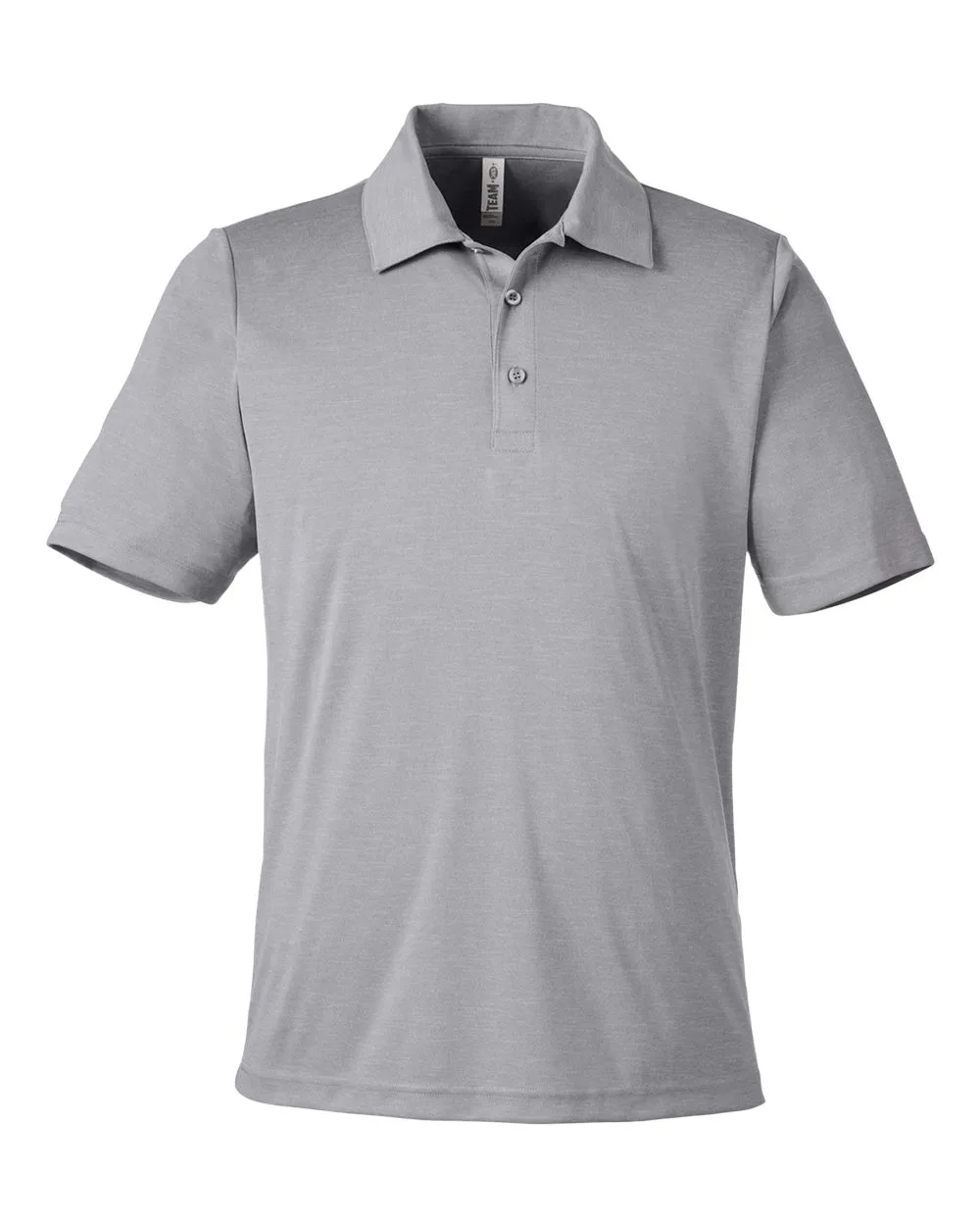 Team 365 TT51H Men's Zone Sonic Heather Performance Polo — blank polo, front view