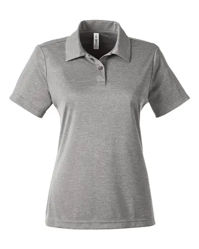 Team 365 TT51HW Women's Zone Sonic Heather Performance Polo — blank polo, front view