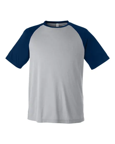 Team 365 TT62 Unisex Zone Colorblock Raglan T-Shirt — blank t-shirt, front view