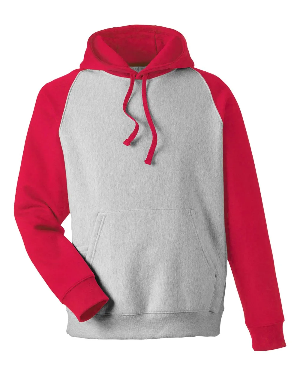 Team 365 TT96CB Unisex Zone HydroSport™ Heavyweight Colorblock Hooded Sweatshirt — blank hooded sweatshirt, front view