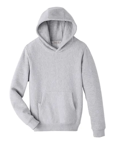 Team 365 TT96Y Youth Zone HydroSport™ Heavyweight Hooded Sweatshirt — blank hooded sweatshirt, front view