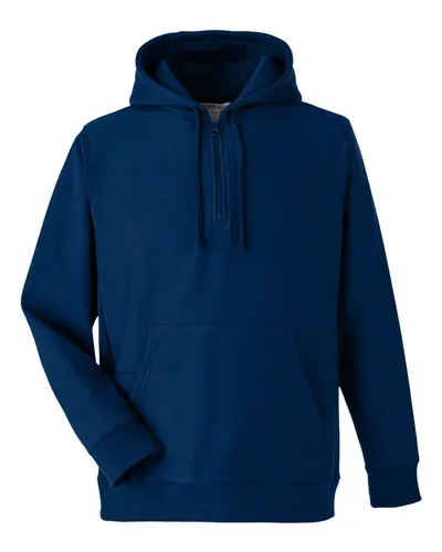 Team 365 TT97 Unisex Zone HydroSport™ Heavyweight Quarter-Zip Hooded Sweatshirt — blank hooded sweatshirt, front view