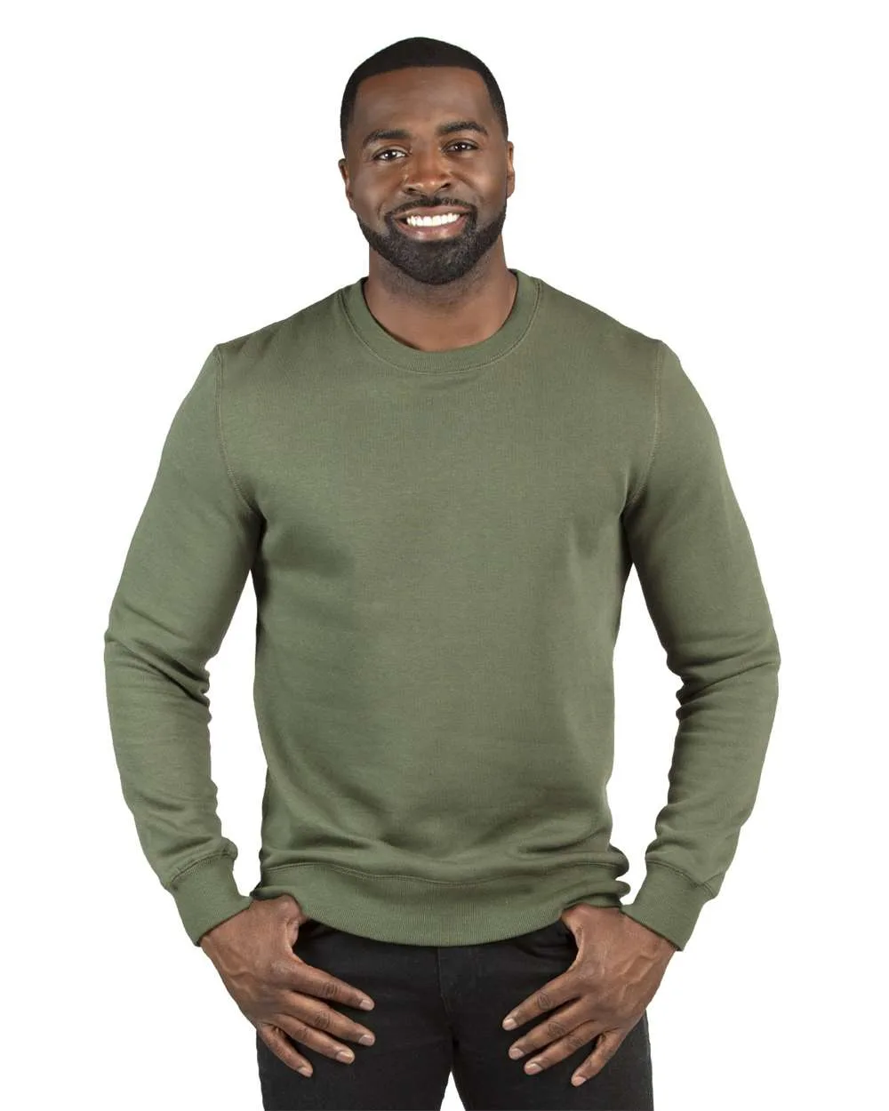 Threadfast Apparel 320C Unisex Ultimate Crewneck Sweatshirt — blank crewneck sweatshirt, front view