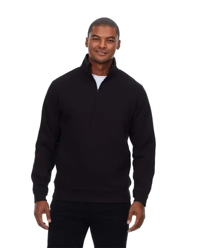 Threadfast Apparel 320Q Unisex Ultimate Fleece Quarter-Zip Sweatshirt — blank crewneck sweatshirt, front view