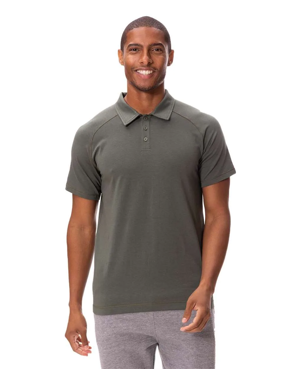 Threadfast Apparel 382PL Men's Impact Polo — blank polo, front view