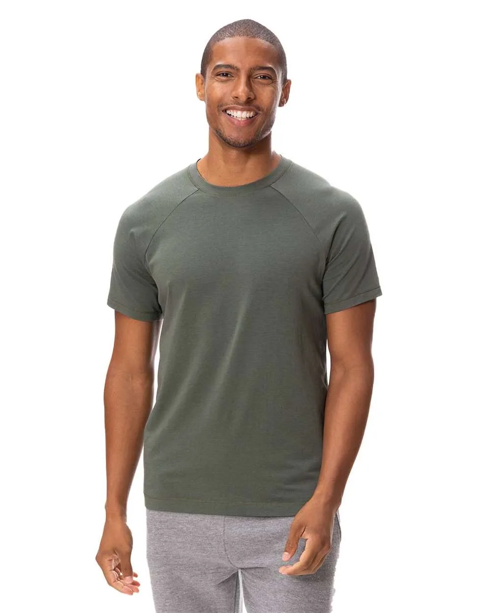 Threadfast Apparel 382R Unisex Impact Raglan T-Shirt — blank t-shirt, front view