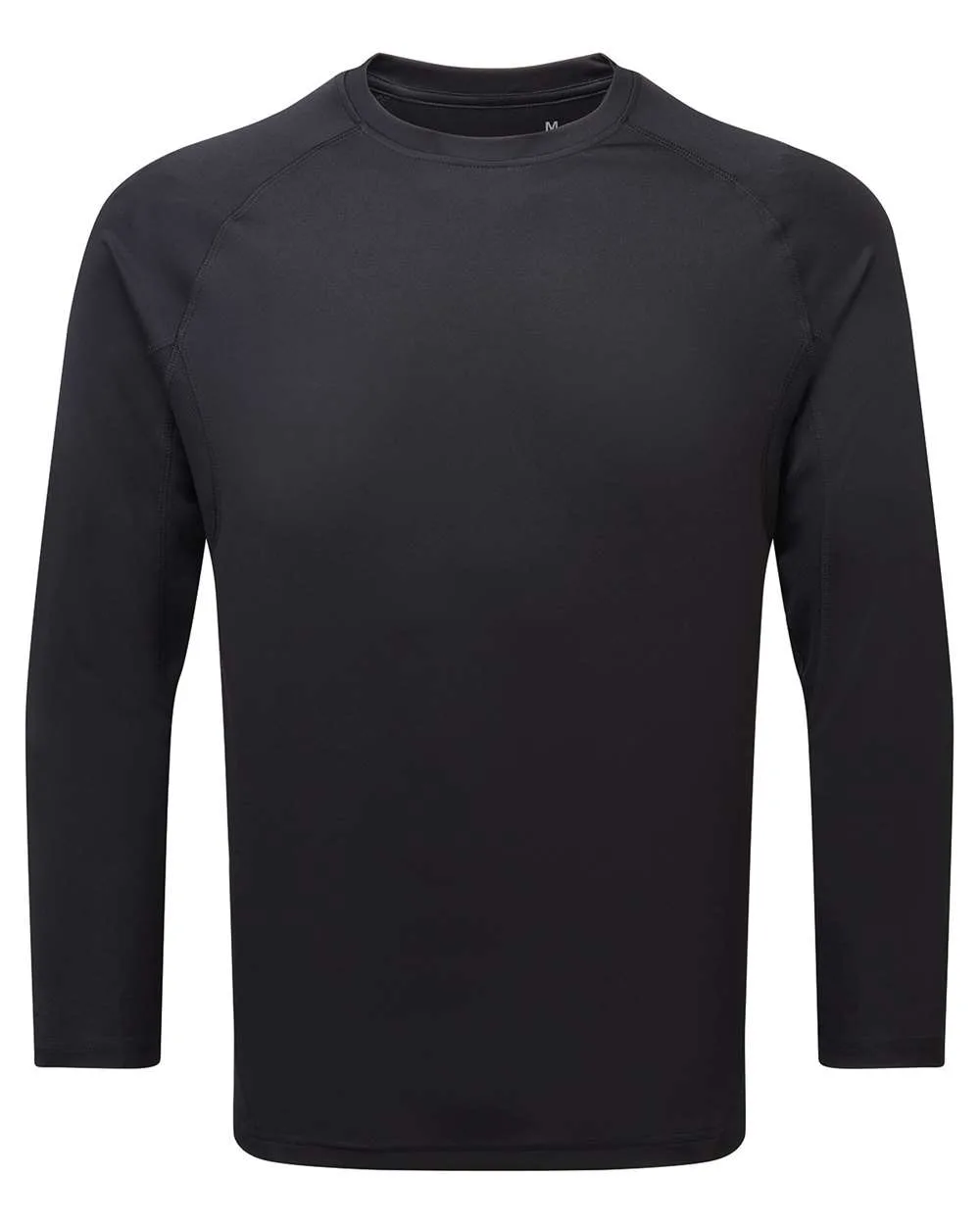 TriDri TD050 Unisex Panelled Long Sleeve Tech T-Shirt — blank long sleeve tee, front view