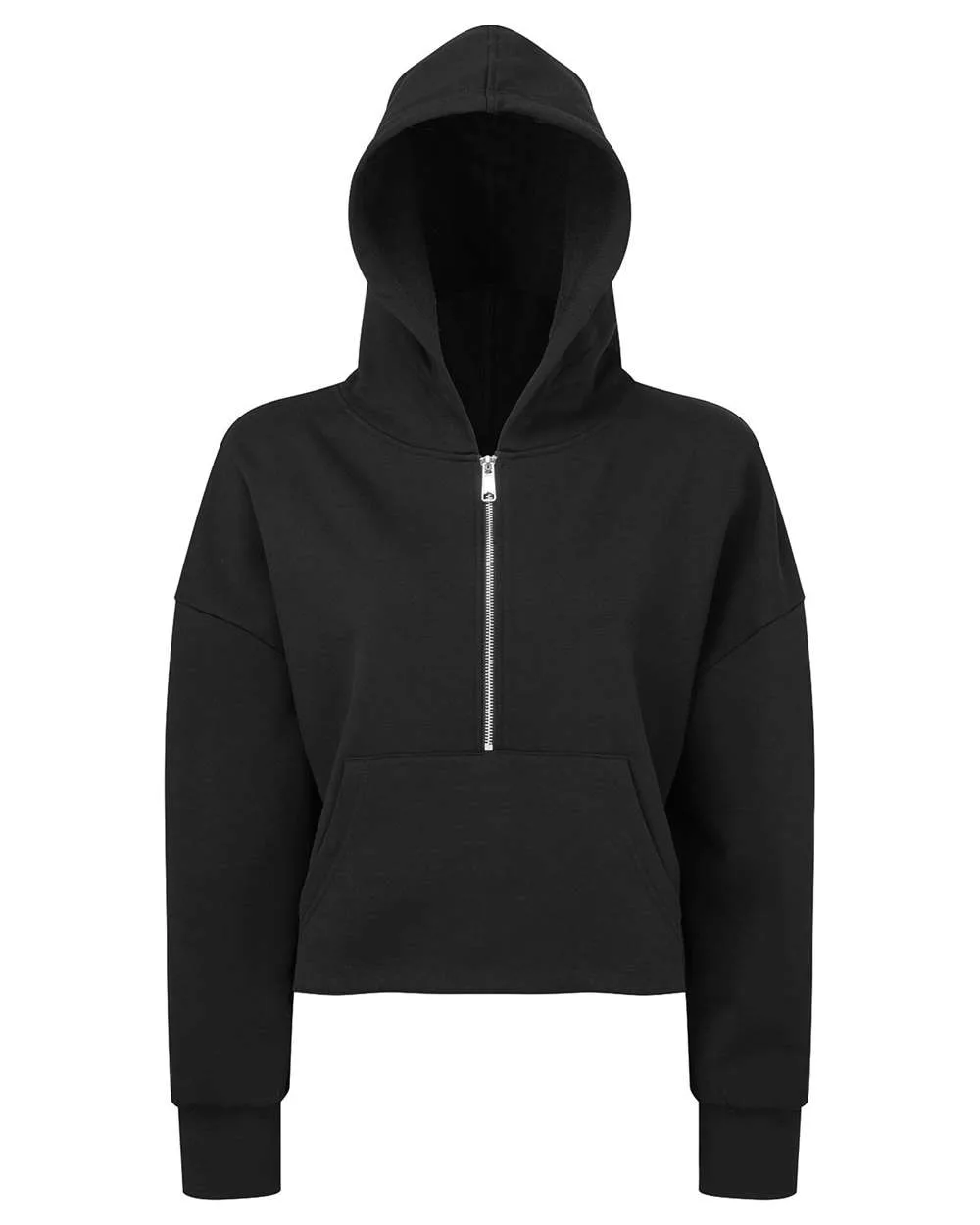 TriDri TD077 Women's Alice Half-Zip Hooded Sweatshirt — blank hooded sweatshirt, front view