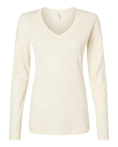 Tultex 214LS Women's Fine Jersey T-Shirt — blank t-shirt, front view