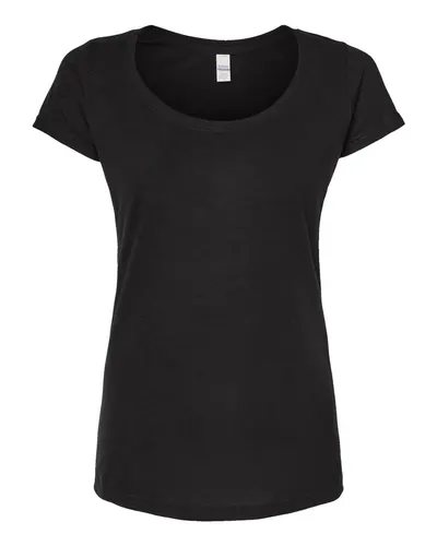 Tultex 243 Women's Poly-Rich Scoop Neck T-Shirt — blank t-shirt, front view