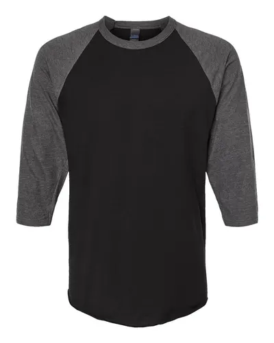 Tultex 245 Unisex Fine Jersey Raglan T-Shirt — blank t-shirt, front view