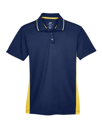 UltraClub 8406L Women's Cool & Dry Sport Two-Tone Polo — blank polo, front view