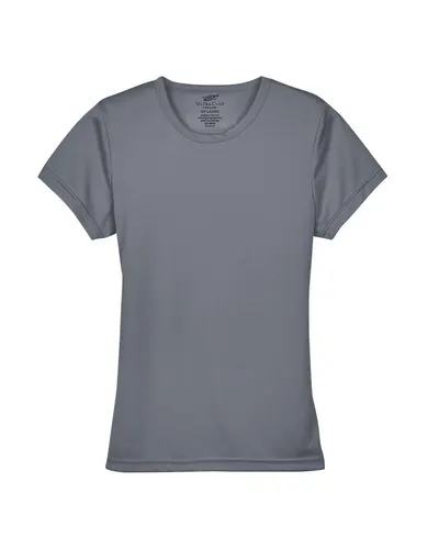 UltraClub 8420L Women's Cool & Dry Sport Performance Interlock T-shirt — blank t-shirt, front view