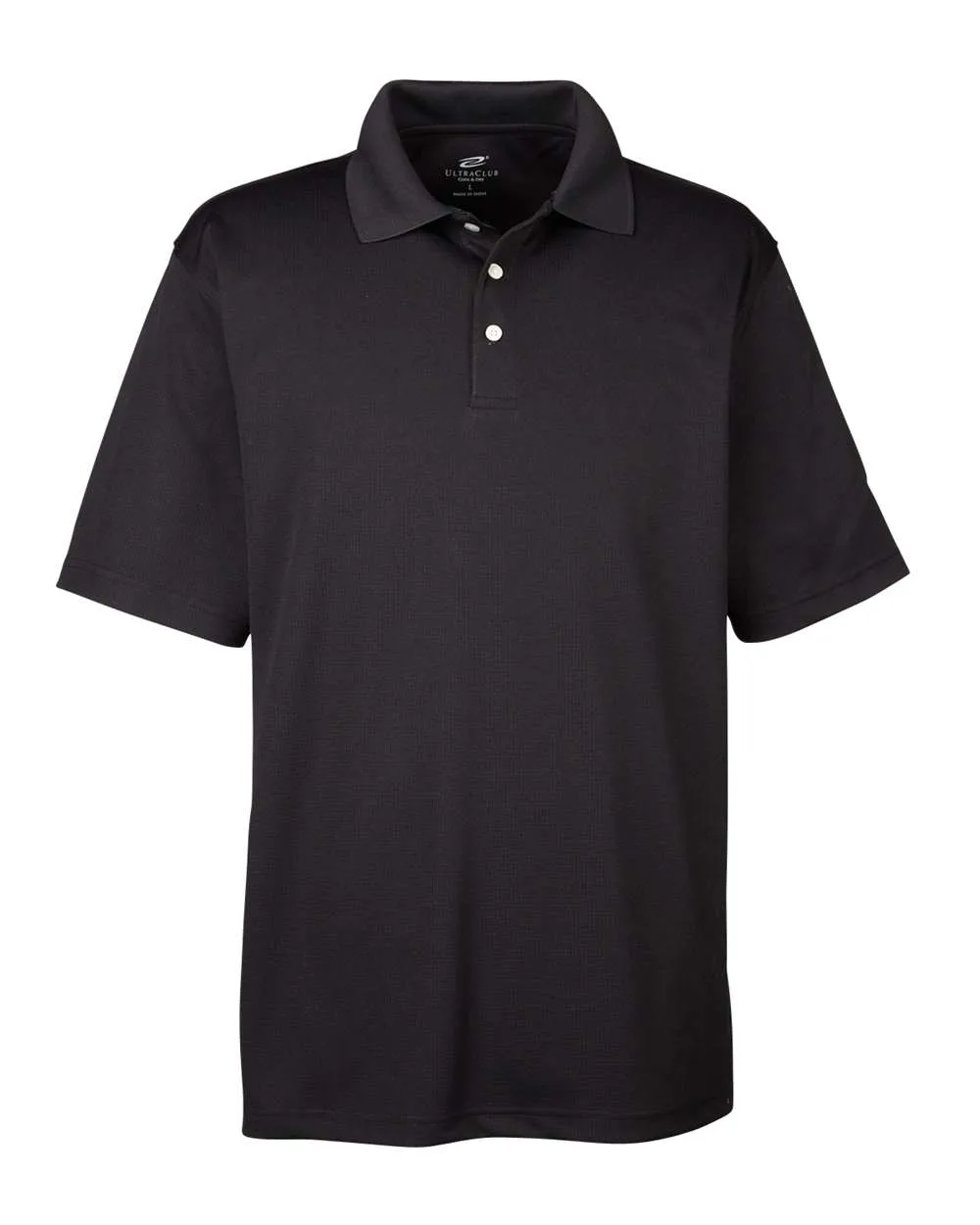 UltraClub 8445 Men's Cool & Dry Stain-Release Performance Polo — blank polo, front view