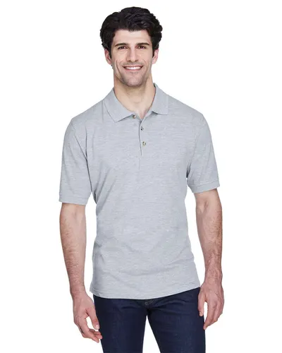 UltraClub 8535 Men's Classic Piqué Polo — blank polo, front view