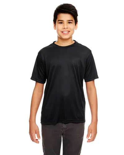 UltraClub 8620Y Youth Cool & Dry Basic Performance T-Shirt — blank t-shirt, front view