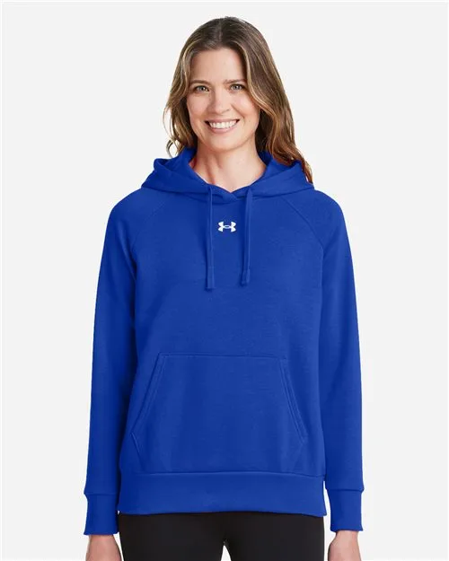Under Armour 1300261 Women's Hustle Hooded Sweatshirt — blank hooded sweatshirt, front view
