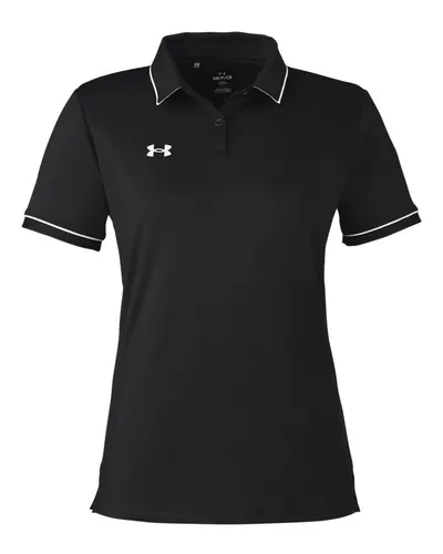Under Armour 1376905 Women's Tipped Teams Performance Polo — blank polo, front view