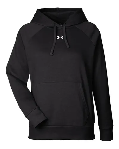 Under Armour 1379500 Women's Rival Fleece Hooded Sweatshirt — blank hooded sweatshirt, front view