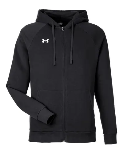 Under Armour 1379767 Men's Rival Fleece Full-Zip — blank fleece pullover, front view