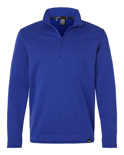 Under Armour 1383256 Men's Storm Sweater Fleece Quarter-Zip Pullover — blank fleece pullover, front view