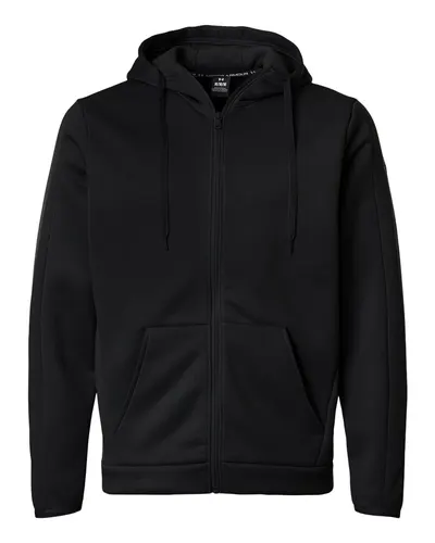 Under Armour 6010886 Men's Armour Fleece Pro Hooded Full-Zip — blank hooded sweatshirt, front view