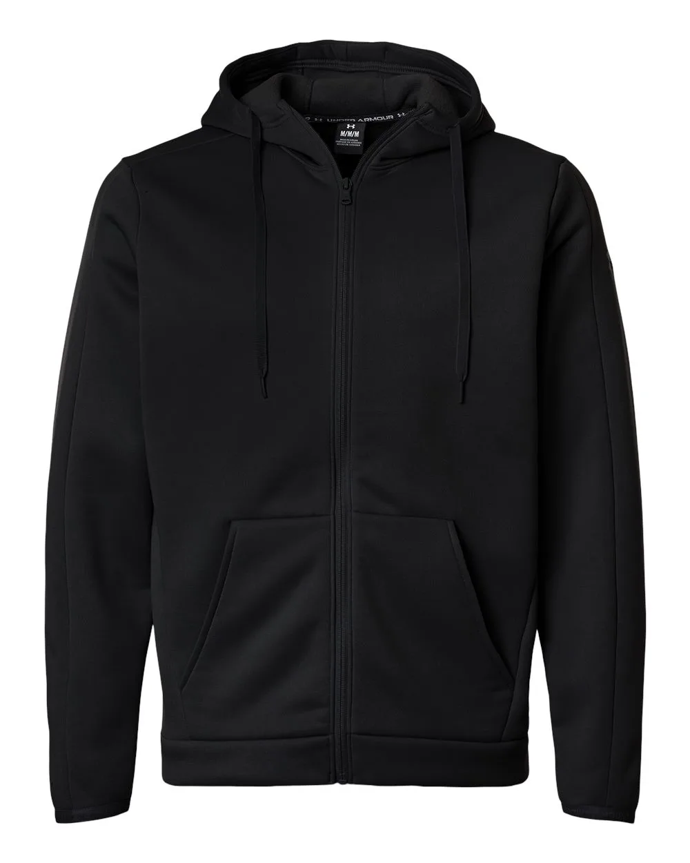 Under Armour 6010886 Men's Armour Fleece Pro Hooded Full-Zip — blank hooded sweatshirt, front view