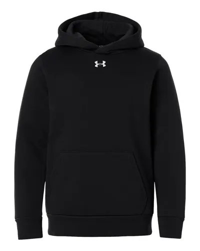 Under Armour 6014162 Youth Team Icon Fleece Hooded Sweatshirt — blank hooded sweatshirt, front view