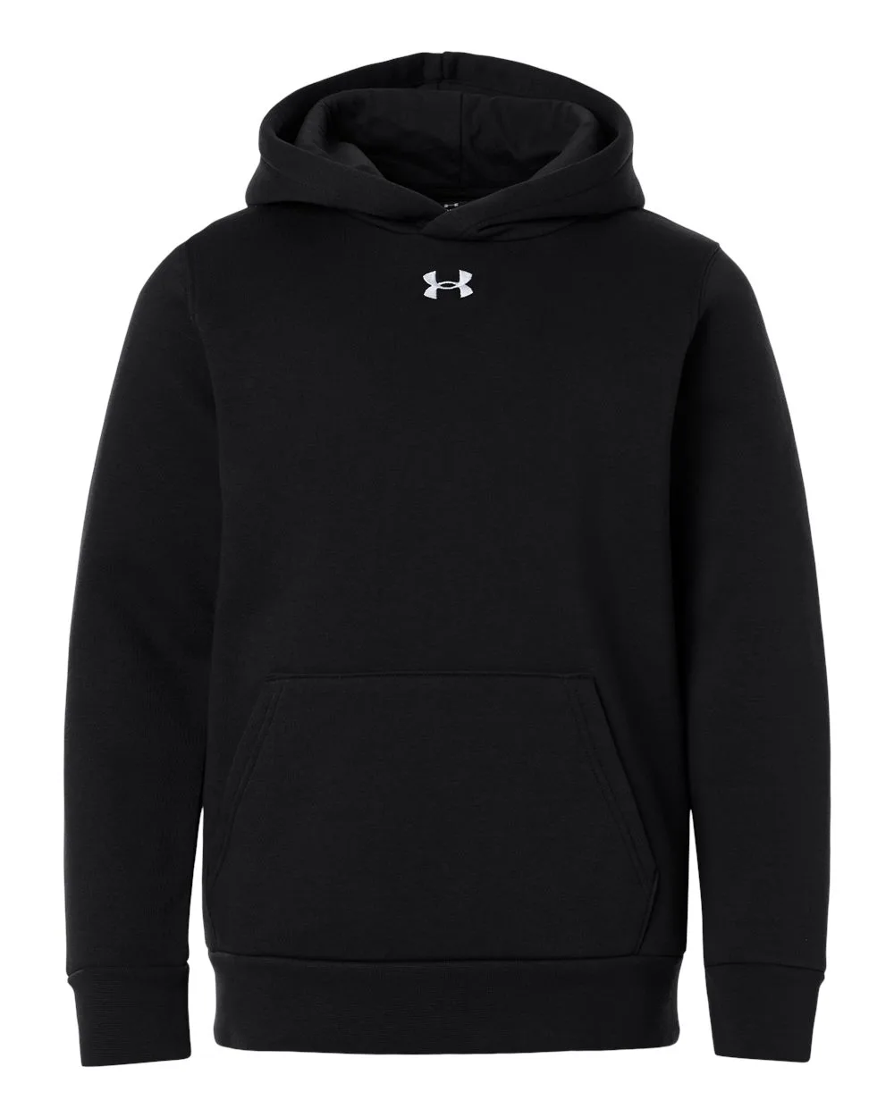 Under Armour 6014162 Youth Team Icon Fleece Hooded Sweatshirt — blank hooded sweatshirt, front view