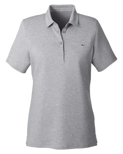 vineyard vines G001189 Women's Edgartown Pique Polo — blank polo, front view