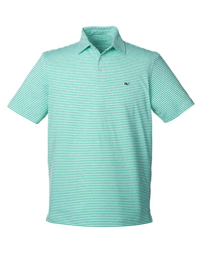 vineyard vines G011145 Men's Heathered Winstead Sankaty Polo — blank polo, front view
