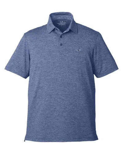 vineyard vines G011146 Men's Destin Stripe Sankaty Polo — blank polo, front view