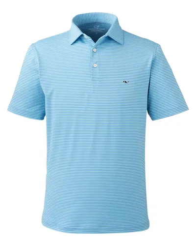vineyard vines G012426 Men's Bradley Stripe Sankaty Polo — blank polo, front view